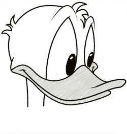 Nieuw Tips Tegen Verveling | Donald Duck, Gezicht Zijkant NW-05